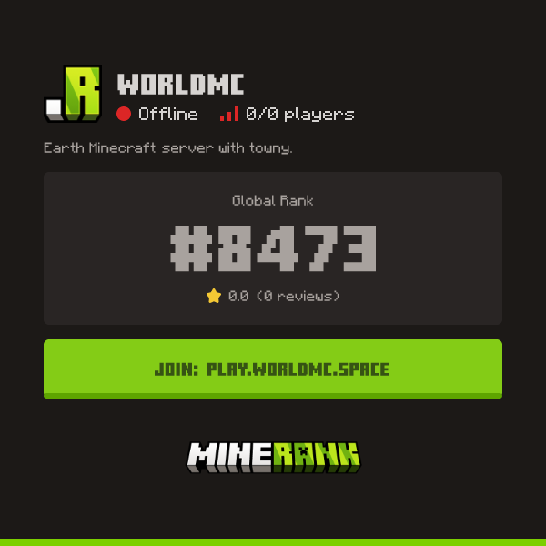 WorldMC Server IP, Reviews and Vote Link - Minerank