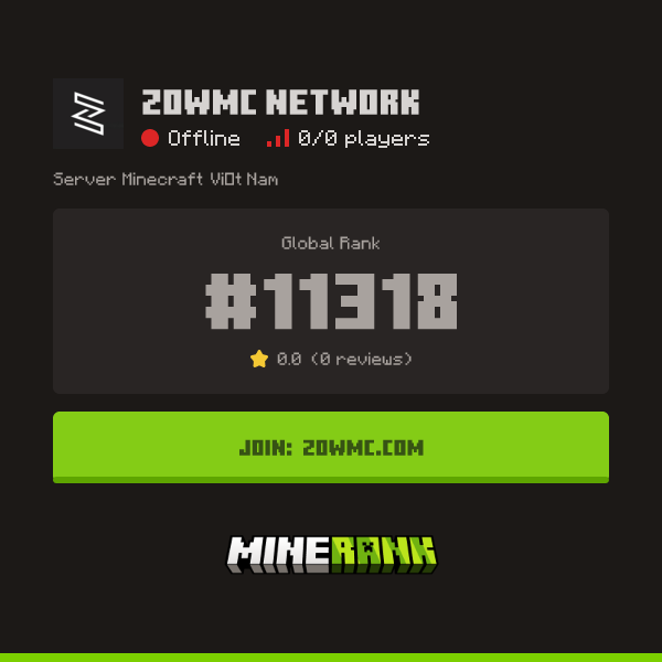 Zowmc Network Server IP, Reviews and Vote Link - Minerank